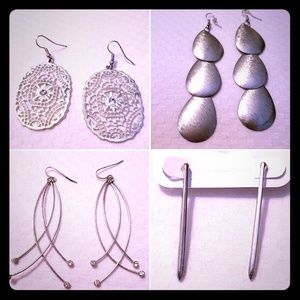 Silver earrings bundle